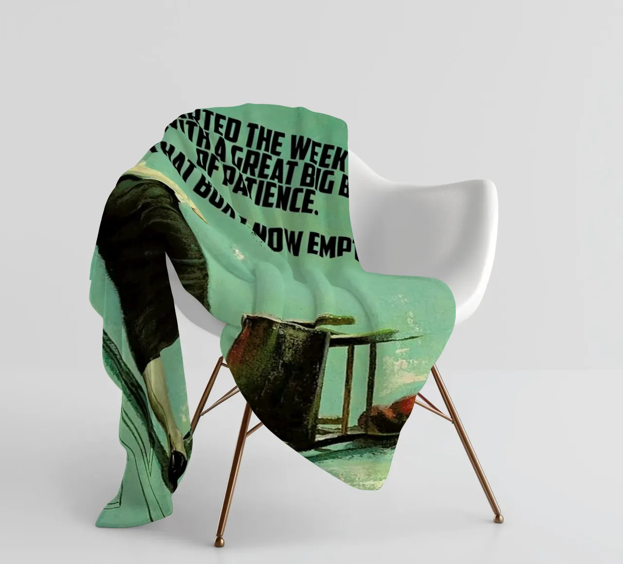 I Started The Week With coperta in pile da Gallery Print and Art Limited