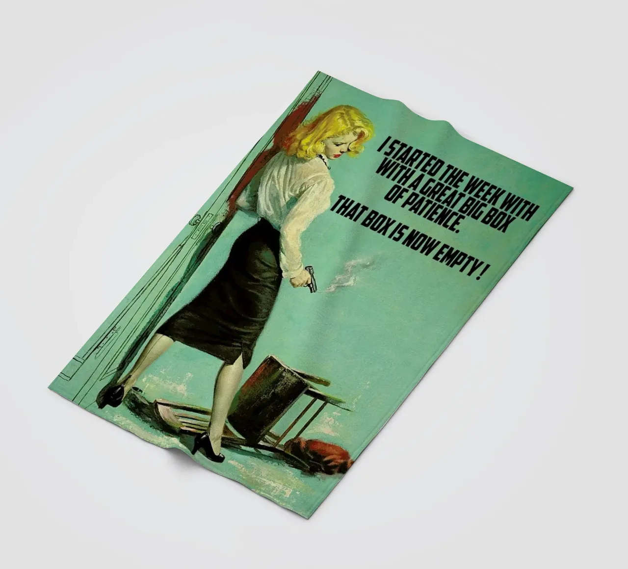 I Started The Week With coperta in pile da Gallery Print and Art Limited