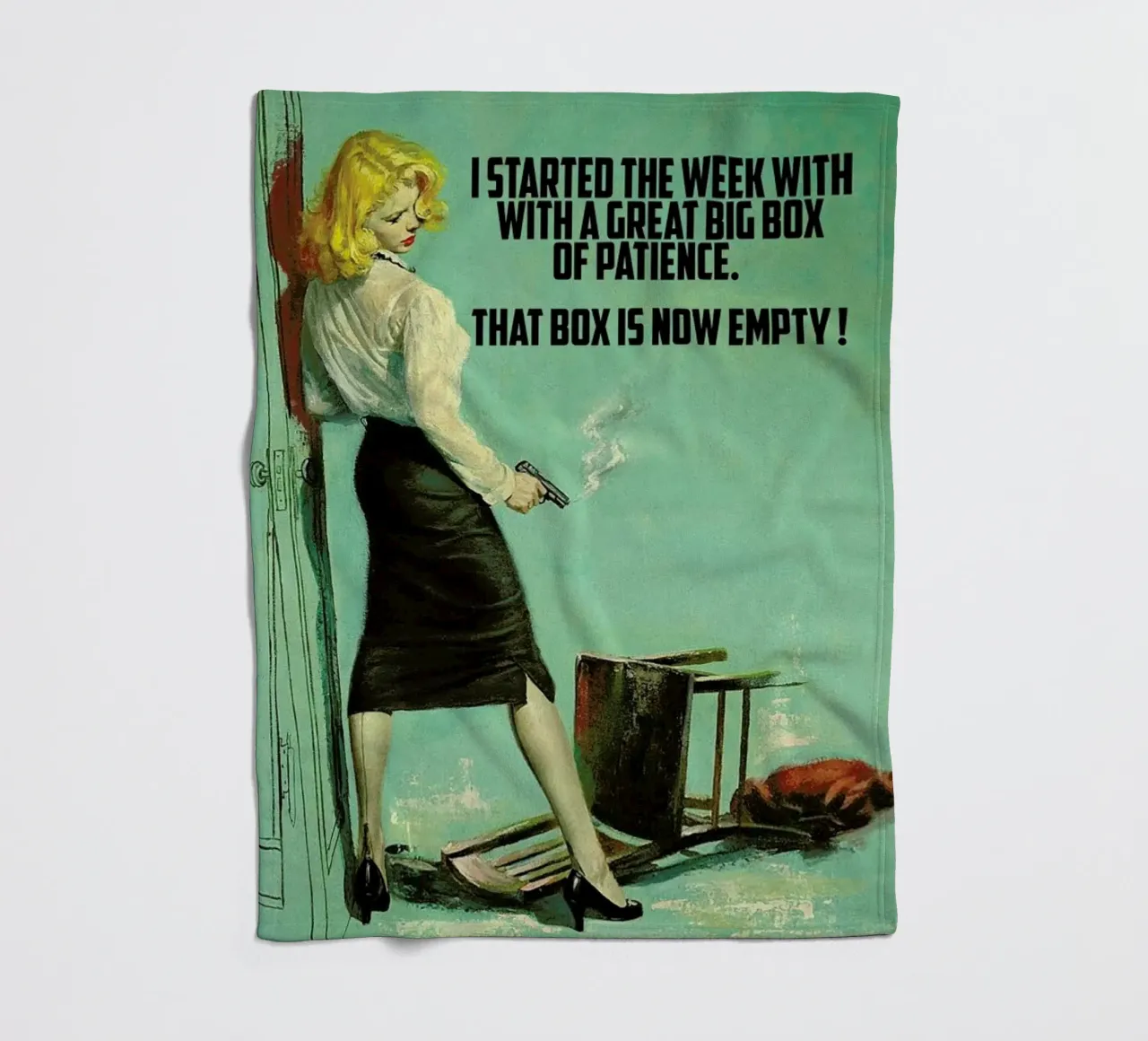 I Started The Week With coperta in pile da Gallery Print and Art Limited