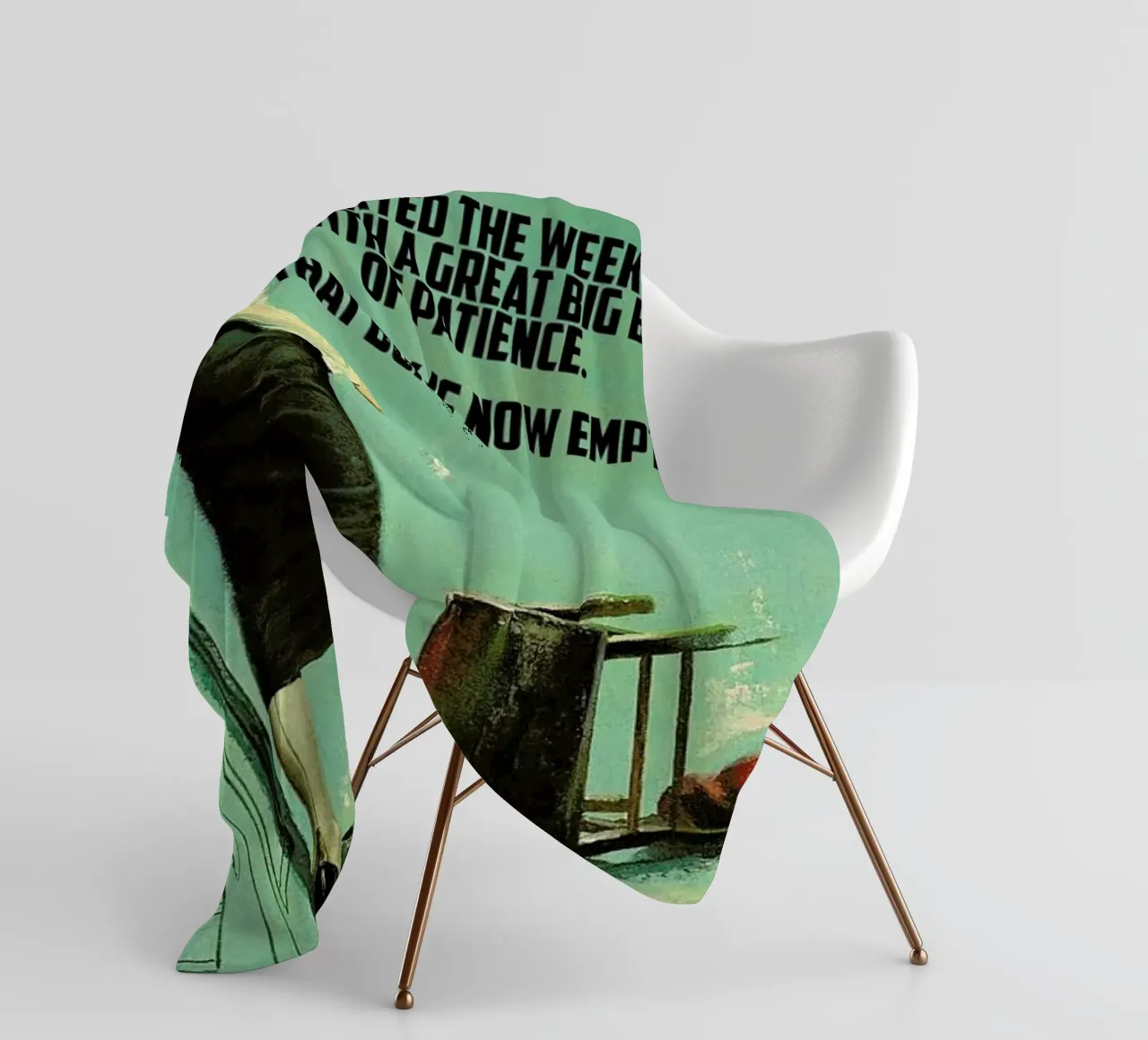 I Started The Week With coperta in pile da Gallery Print and Art Limited