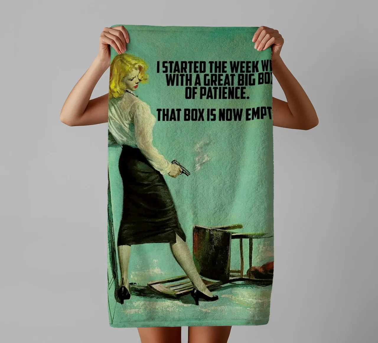I Started The Week With towel by Gallery Print and Art Limited
