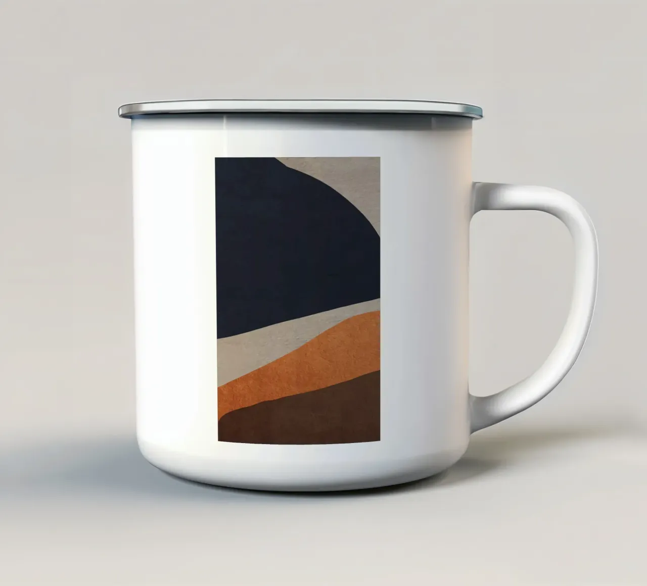 abstract art shapes 2 tazza in smalto da vintageshop