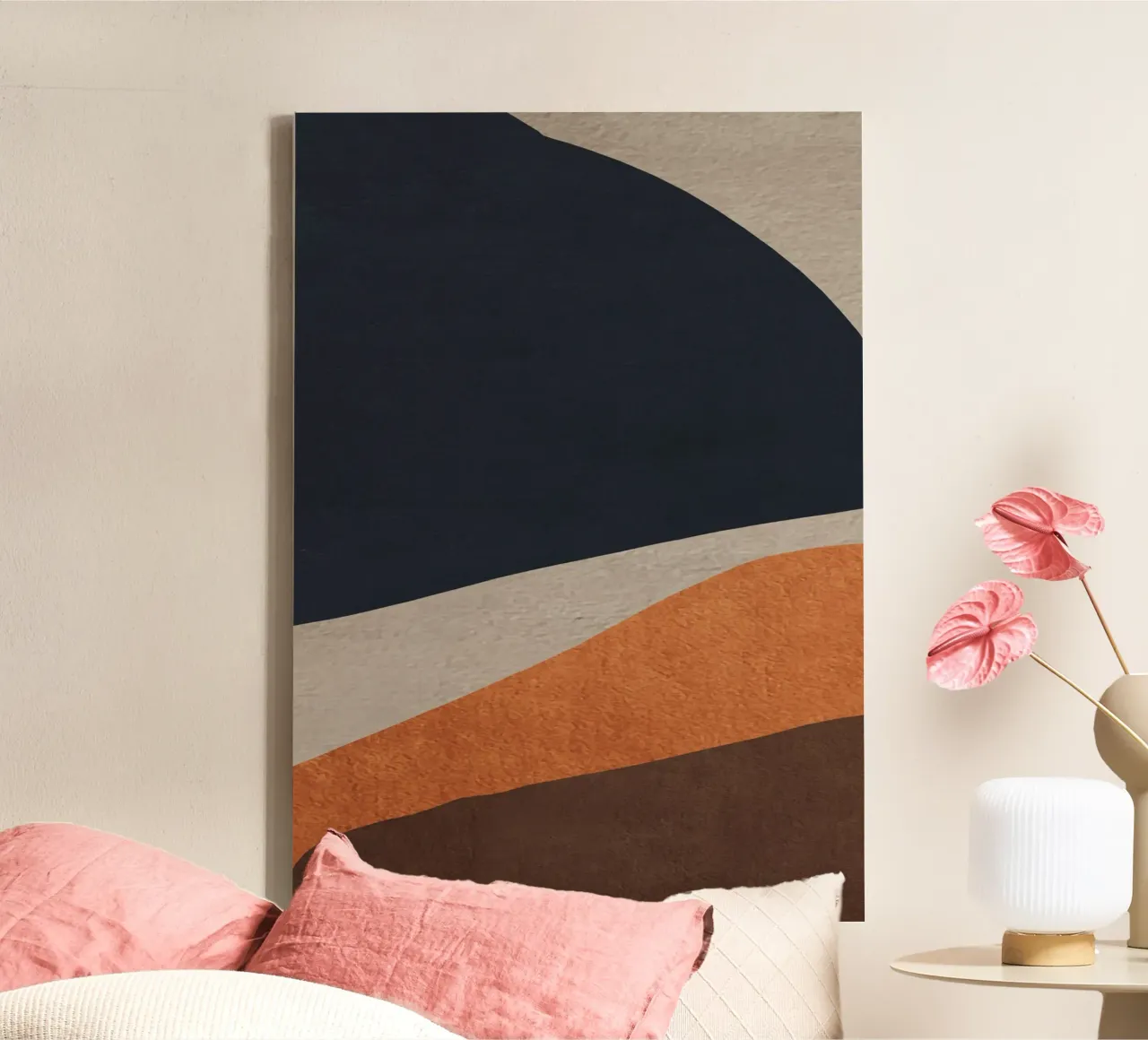 abstract art shapes 2 canvas met Baklijst van vintageshop