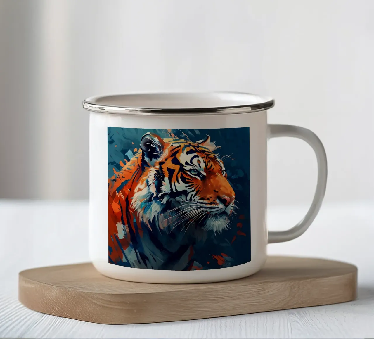 Stile_tigre_F_1 tazza in smalto da Tierisch bunt by LK