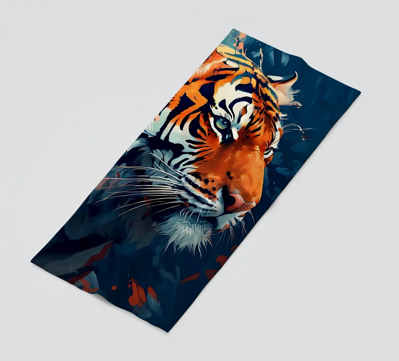 Tiger_Style_F_1 beach towel by Tierisch bunt by LK
