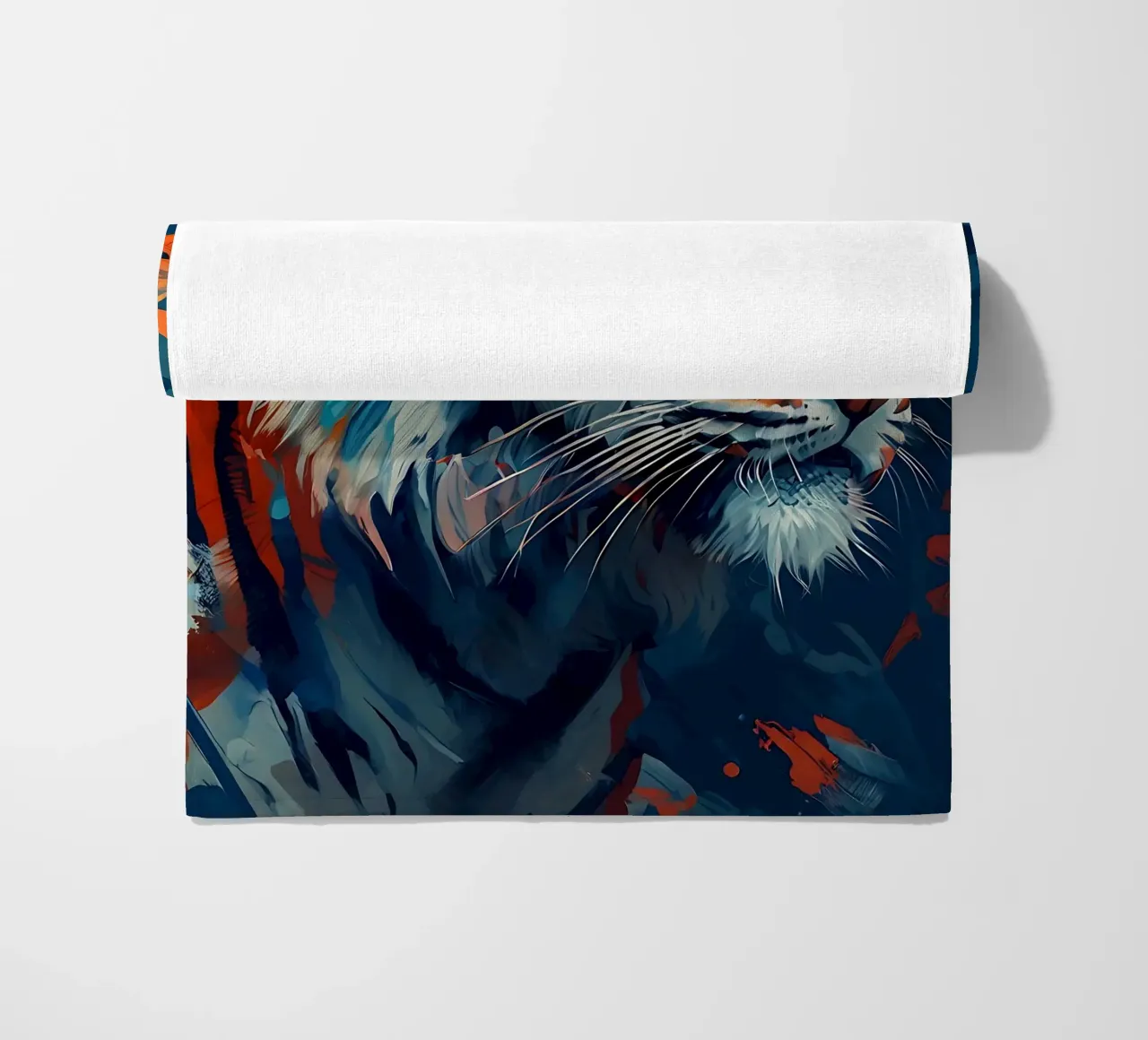 Tiger_Style_F_1 beach towel by Tierisch bunt by LK
