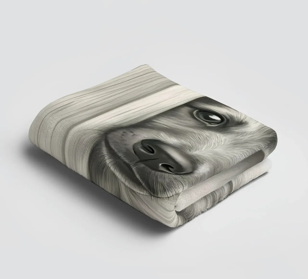 Curious German Shepherd Peeking Sketch Art towel by flufftee