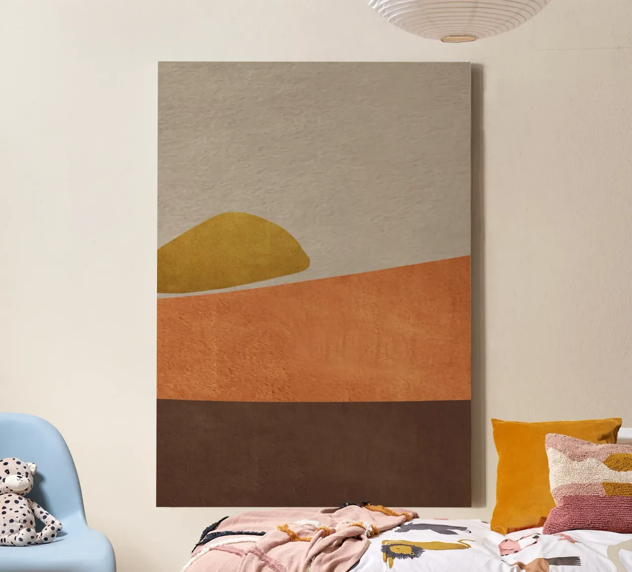 abstract art shapes 3 canvas met Baklijst van vintageshop