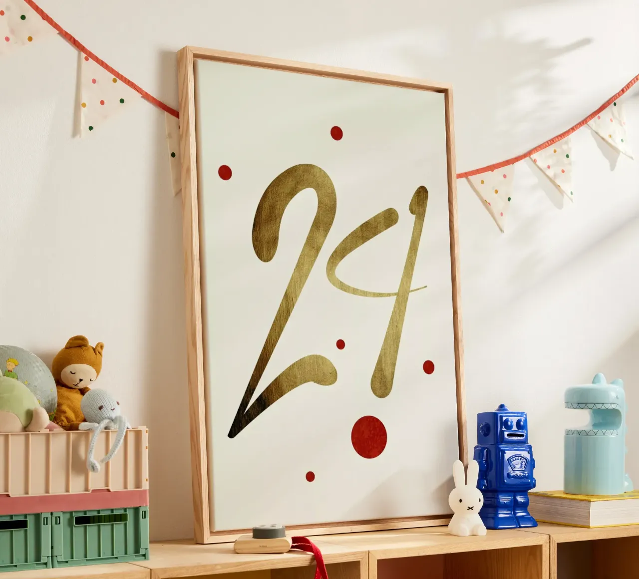 24 Days Of Glory canvas met Baklijst van Kubistika