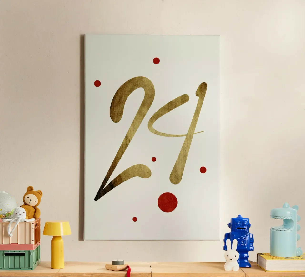 24 Days Of Glory canvas met Baklijst van Kubistika