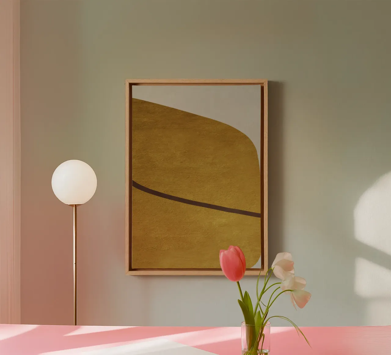 abstract art shapes 6 tela con Cornice a cassetta da vintageshop