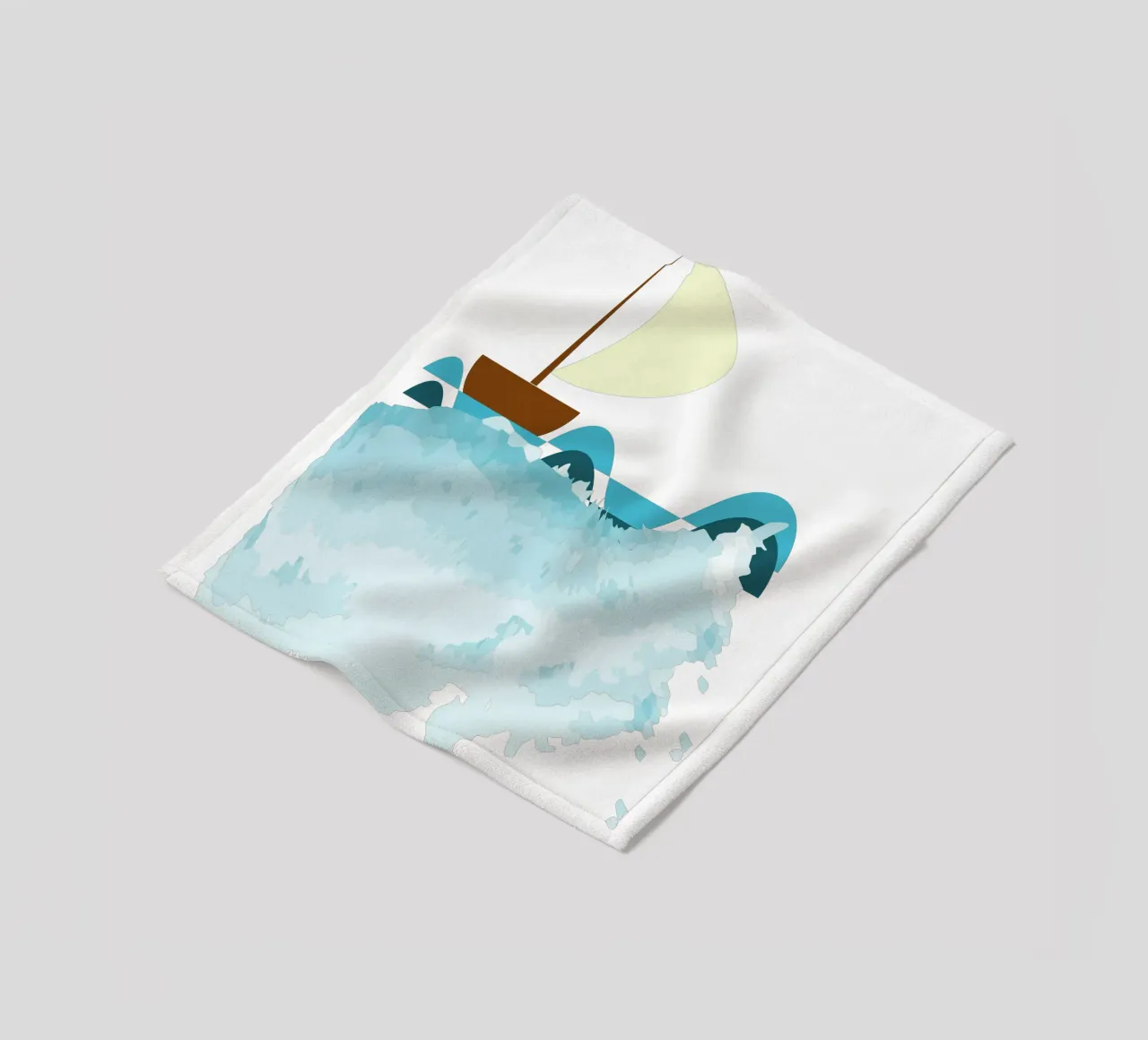 Barca a vela coperta in pile da Design Plaisirs