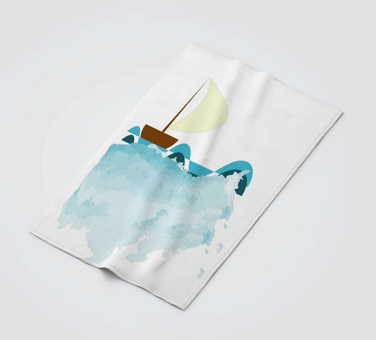 Barca a vela coperta in pile da Design Plaisirs
