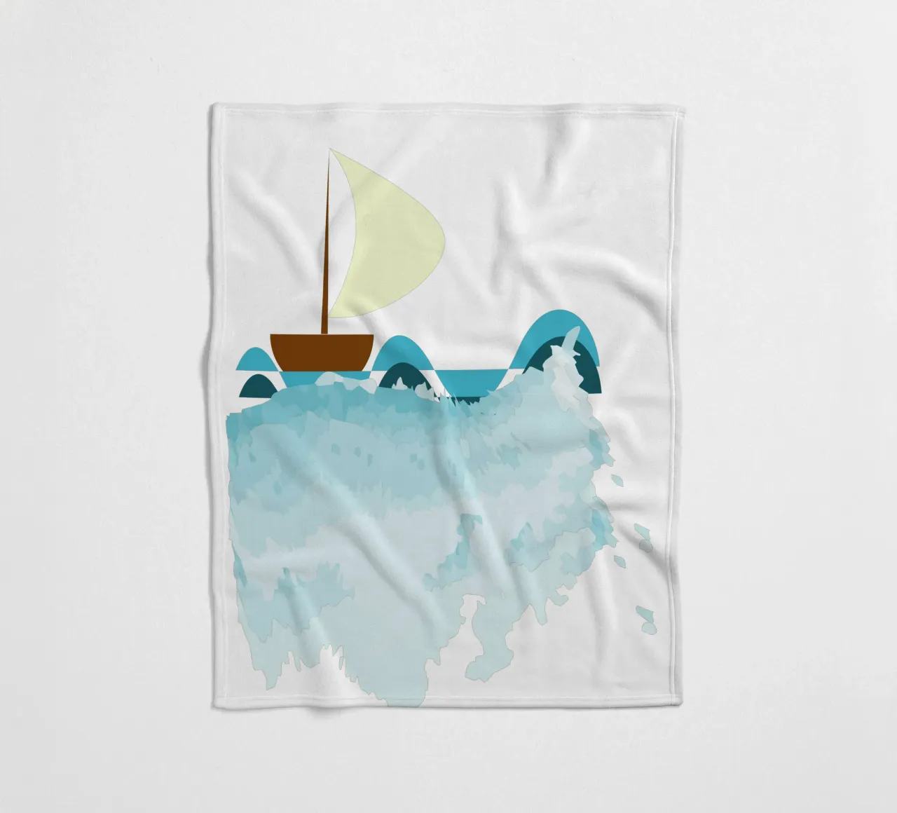 Barca a vela coperta in pile da Design Plaisirs
