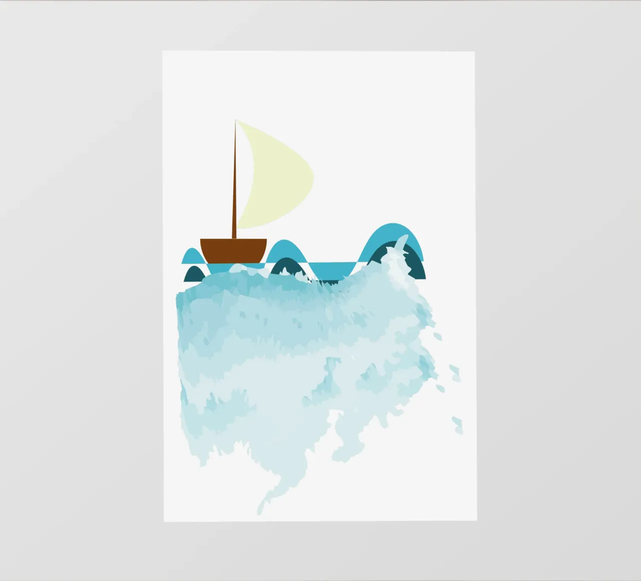 Sailing boat photo wallpaper by Design Plaisirs