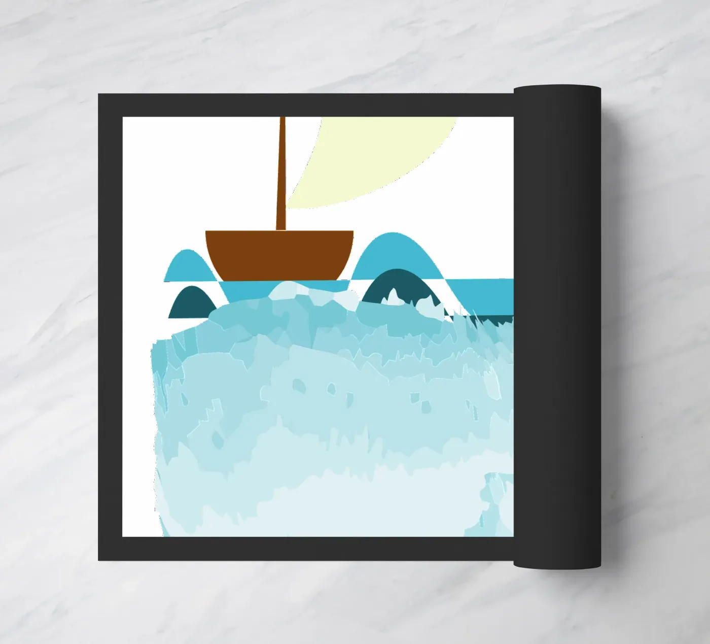 Sailing boat Fußmatte von Design Plaisirs