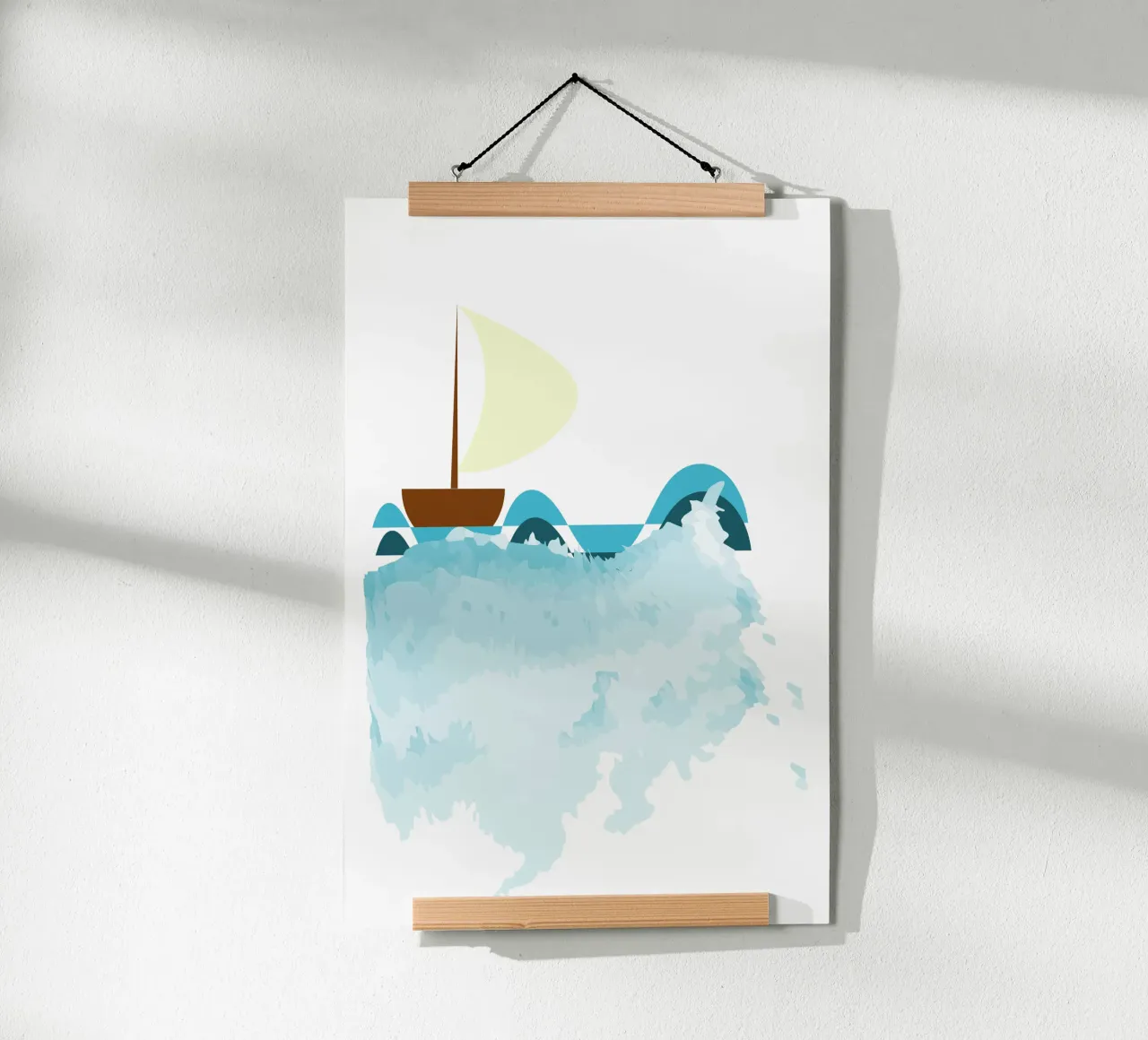 Zeilboot poster van Design Plaisirs