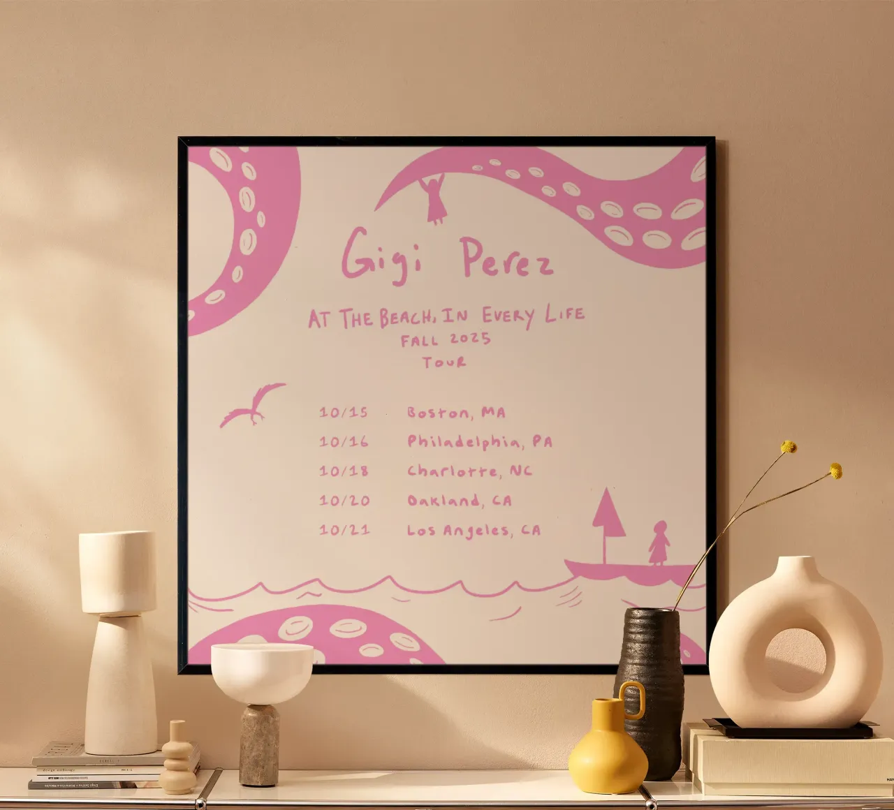 Gigi Perez - Songwriter poster con telaio in alluminio da Gage Gottlieb