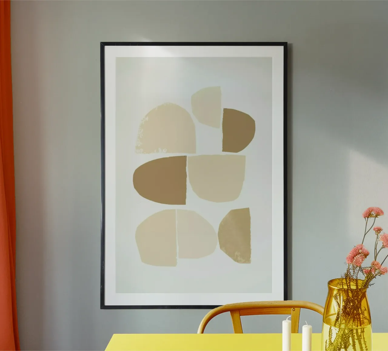 Minimalist Collage Neutral hahnemühle by IRIS LEHNHARDT FINE ART