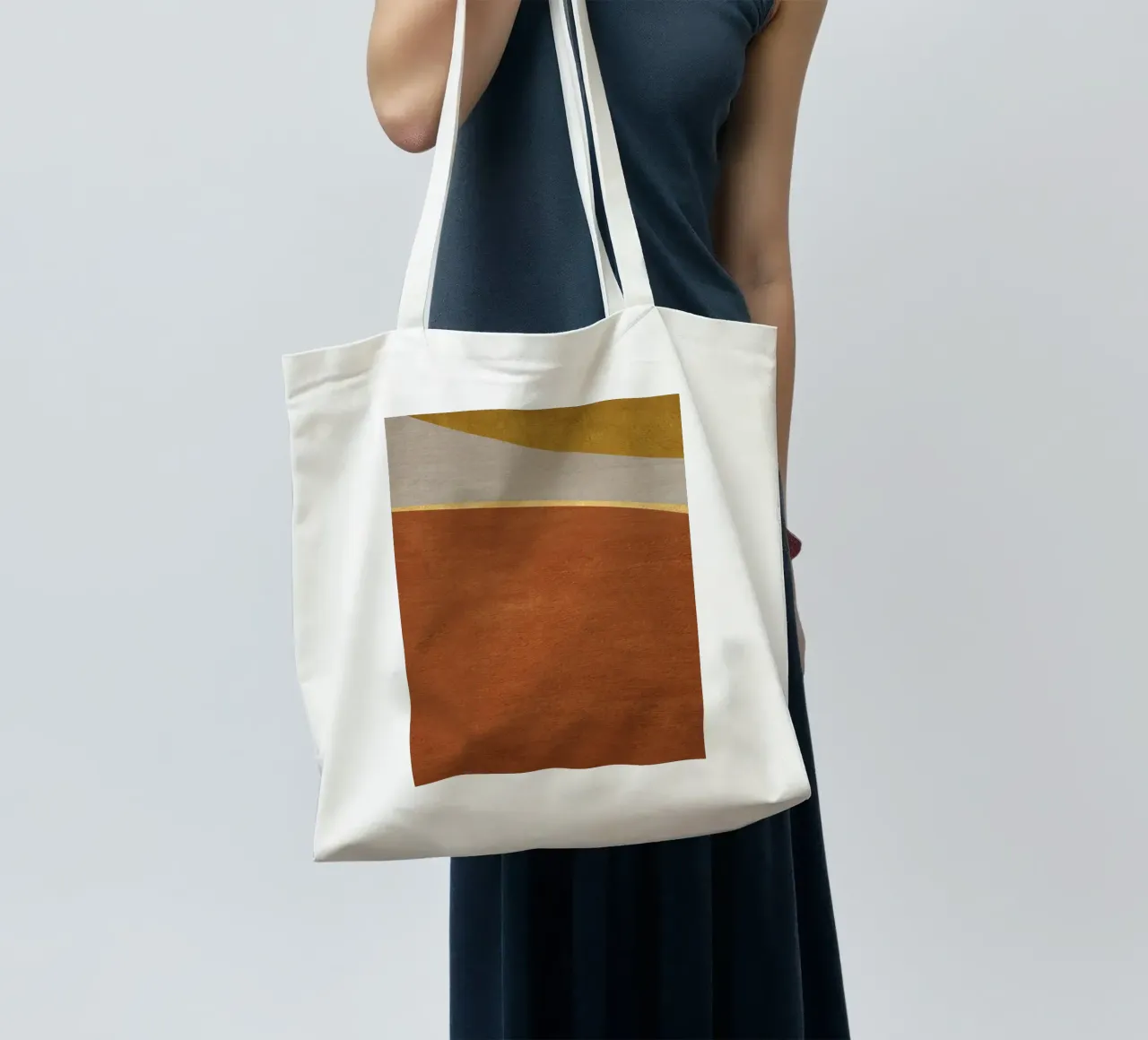 abstract art shapes 7 borsa in juta da vintageshop
