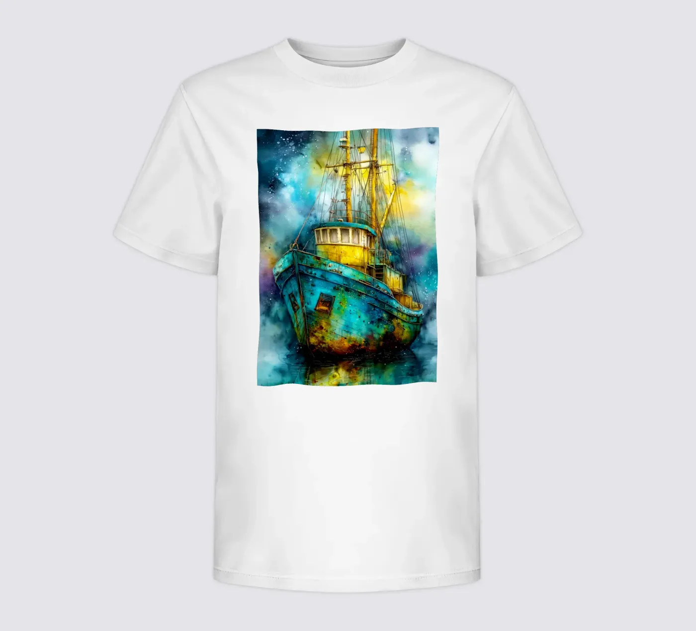 Fischerboot Kinder T-Shirt von Justyna Jaszke JBJart