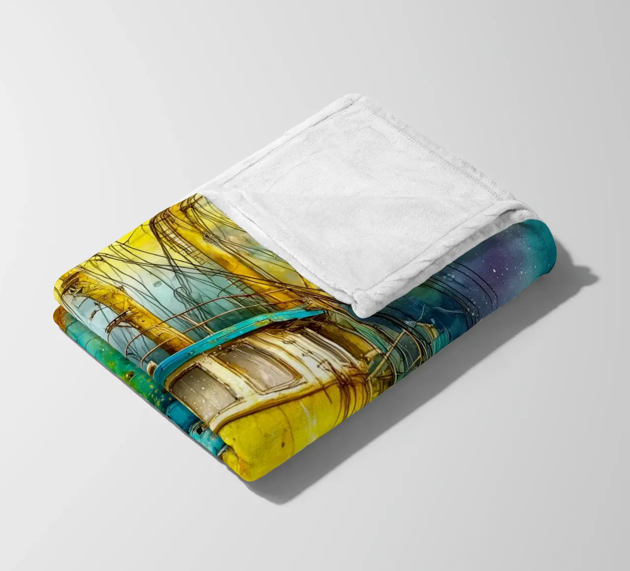 Fischerboot Fleecedecke von Justyna Jaszke JBJart