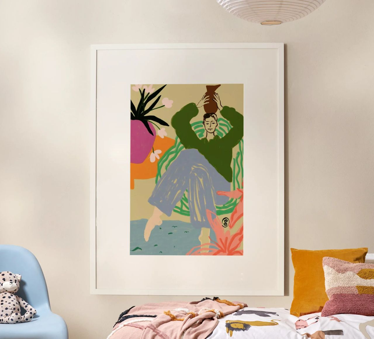 Woman With Vessel Poster von Sandra Poliakov
