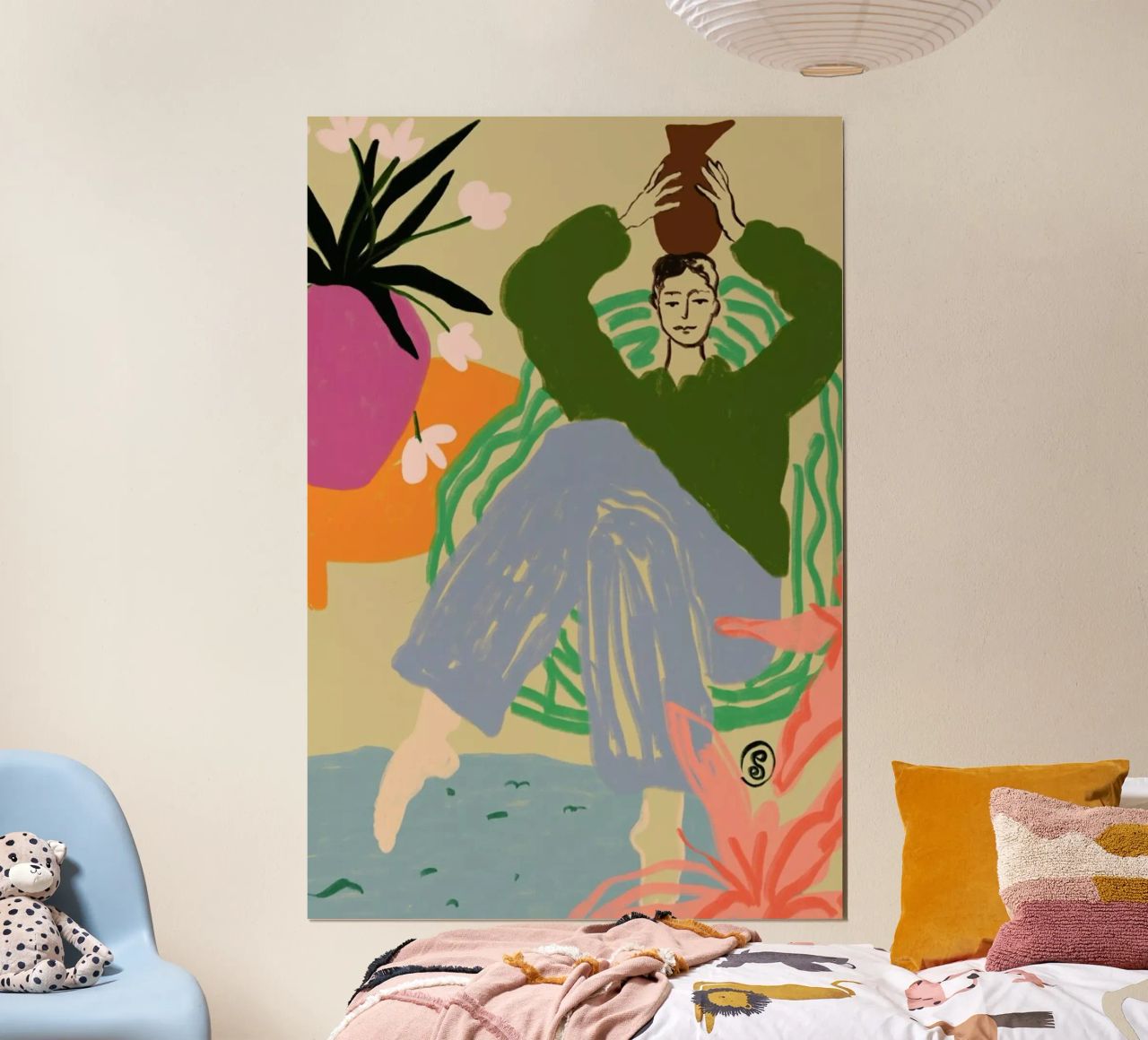 Woman With Vessel Poster von Sandra Poliakov