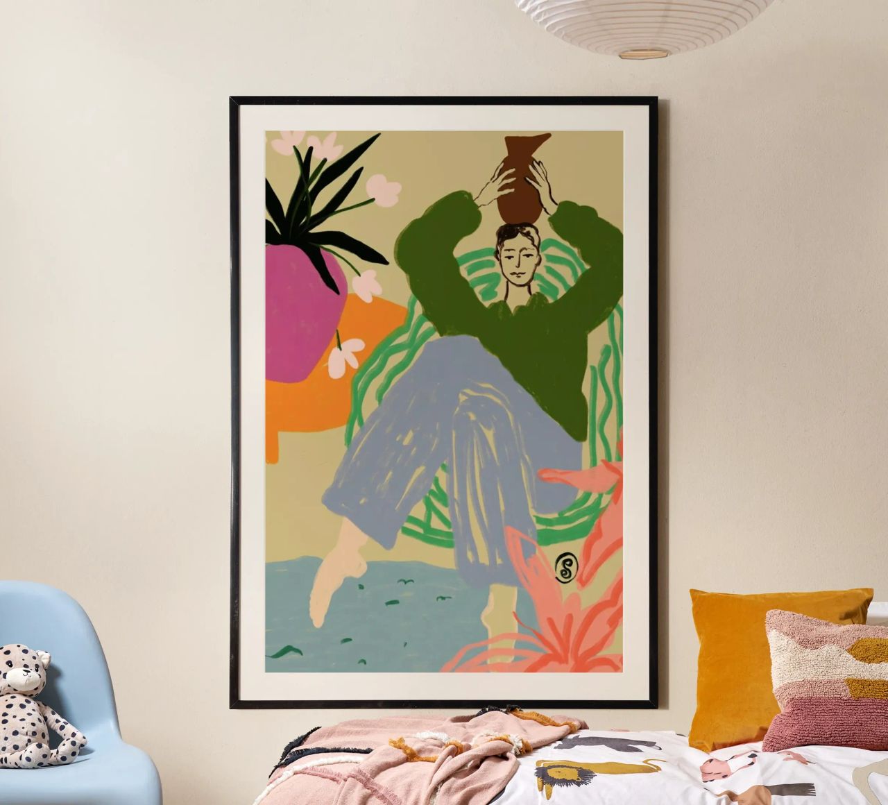 Woman With Vessel Poster von Sandra Poliakov