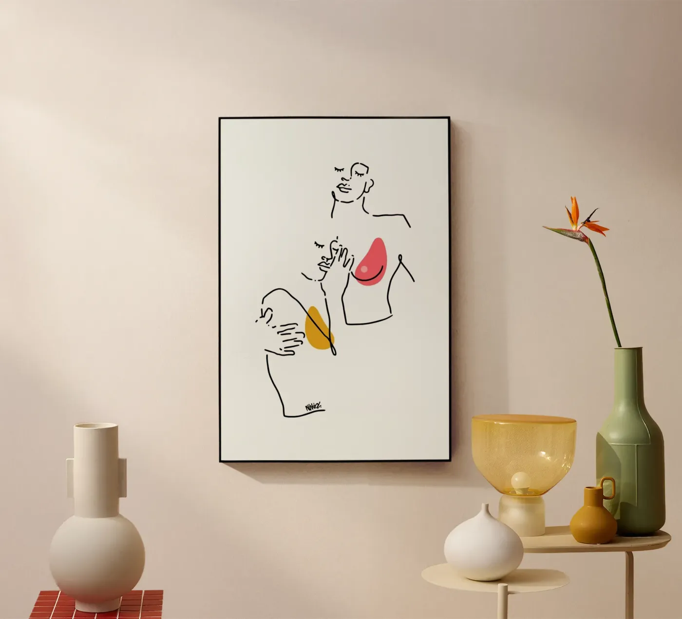 Two Love acryl van Ninhol