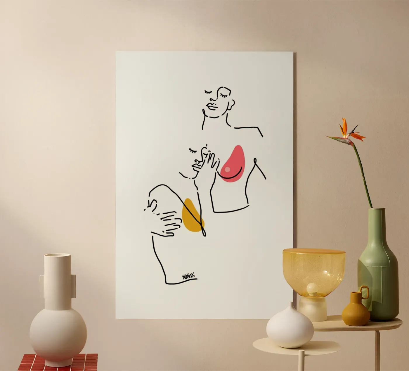 Two Love acryl van Ninhol