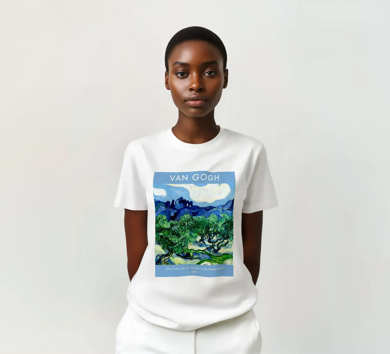 piantagione di ulivi con hils sullo sfondo t-shirt da Piper Shop Oke
