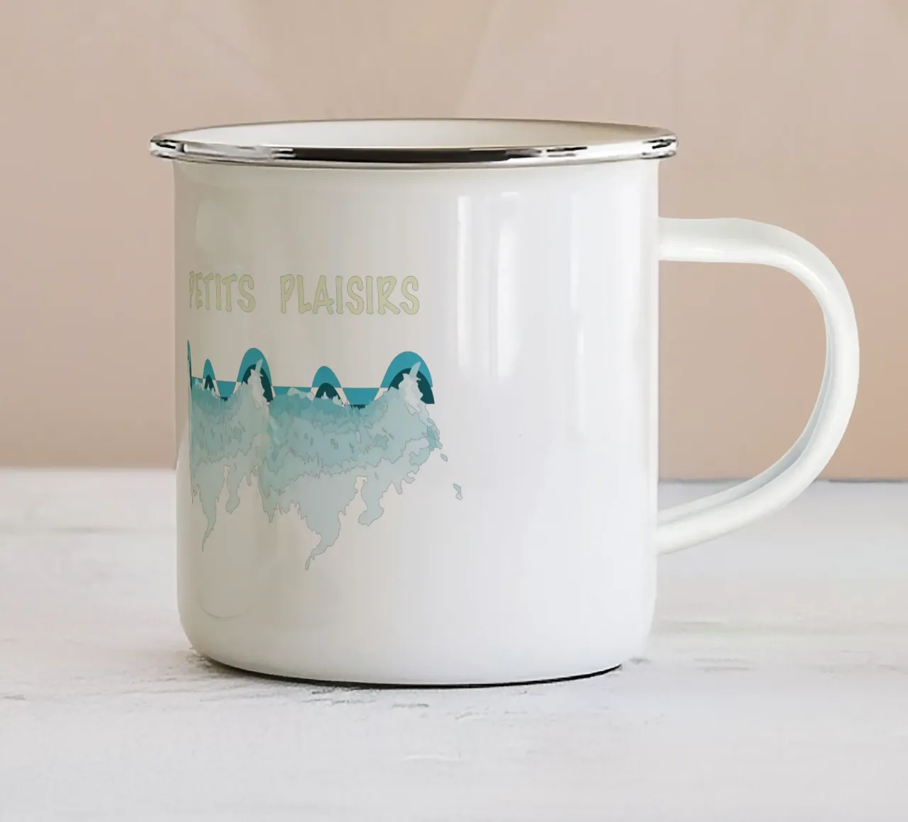 Capo Oceano tazza in smalto da Design Plaisirs
