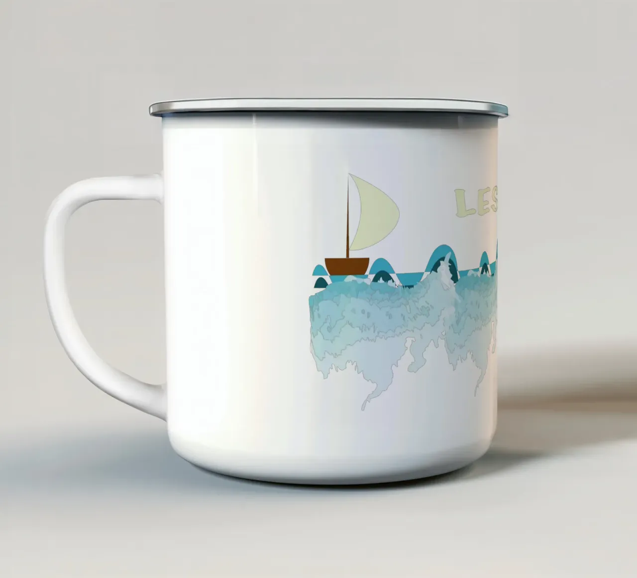 Capo Oceano tazza in smalto da Design Plaisirs