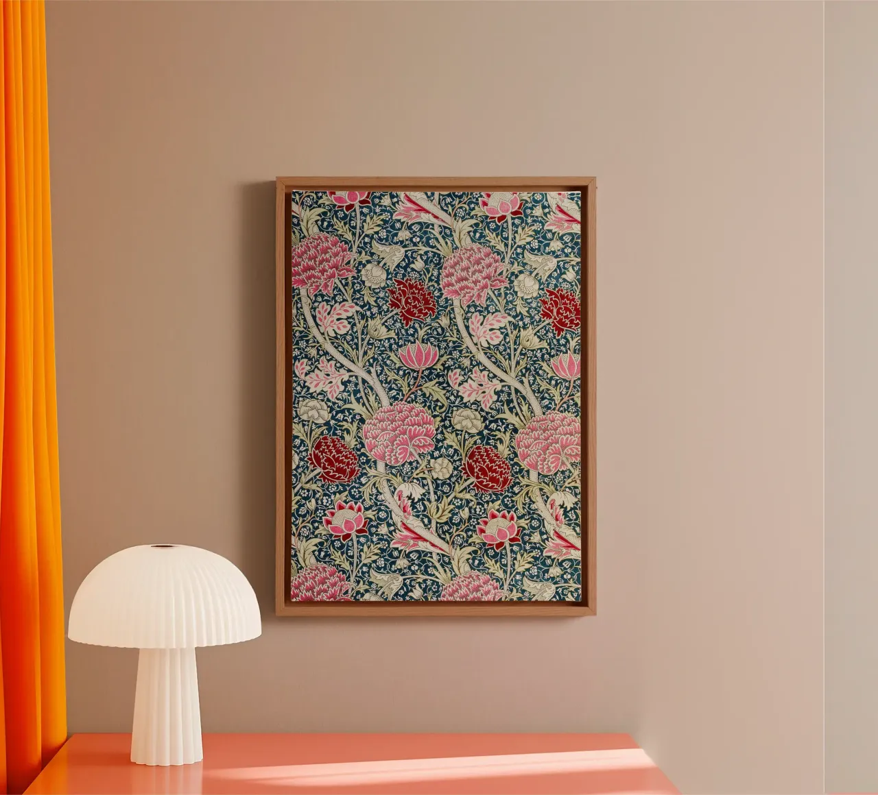 William Morris Cray Fiori Botanici Vintage tela con Cornice a cassetta da Jam Poster