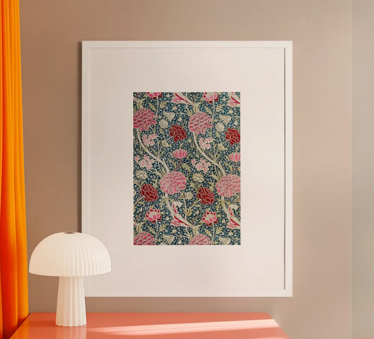 William Morris Cray Fiori Botanici Vintage poster con telaio in legno da Jam Poster