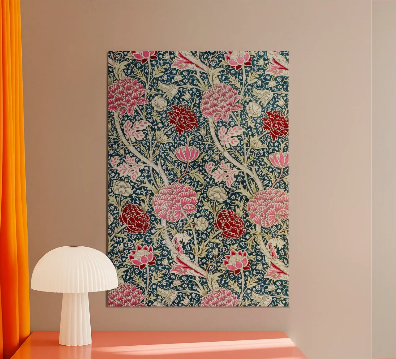 William Morris Cray Fiori Botanici Vintage poster con telaio in legno da Jam Poster
