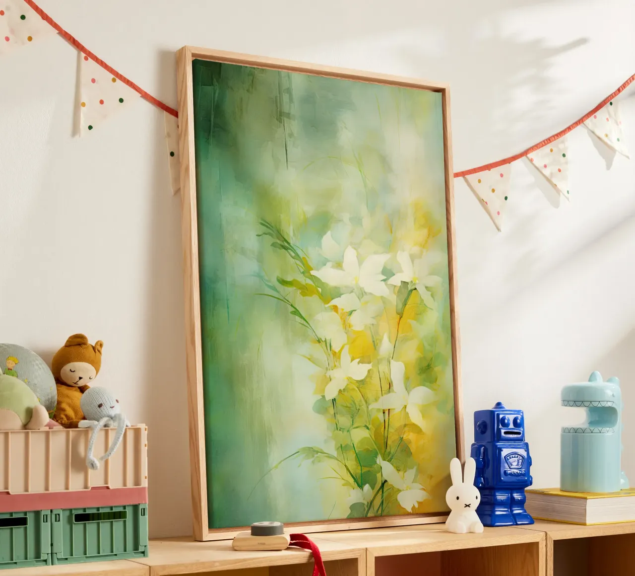 Muurkunst van Imagine canvas met Baklijst van Imagine