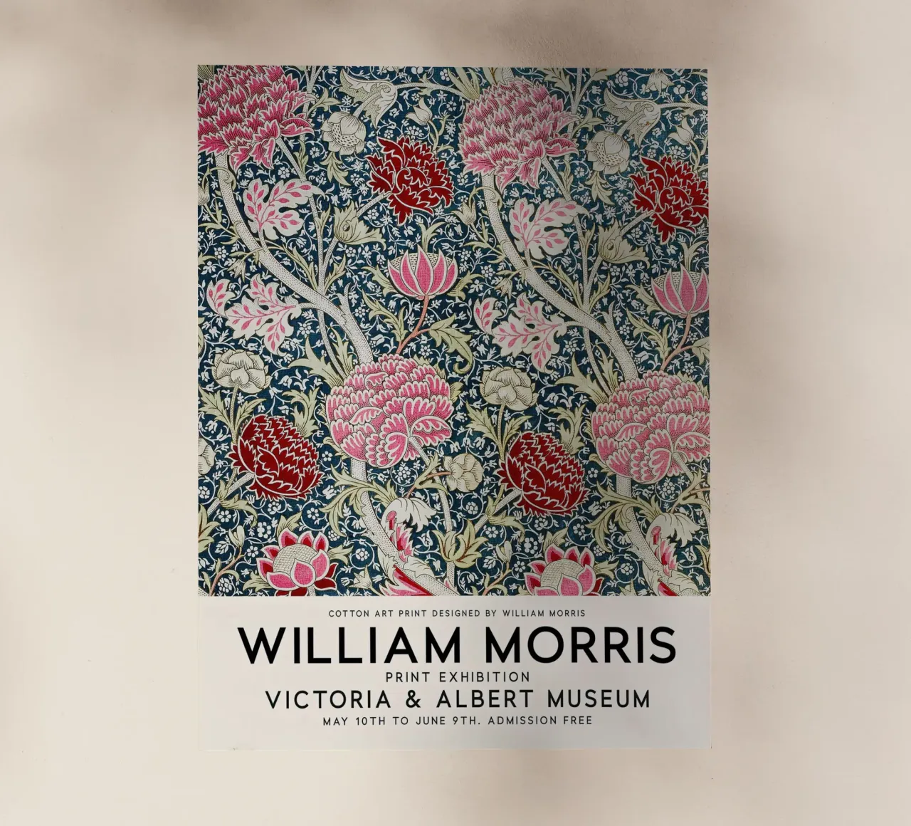 William Morris Cray Fiori Botanici pellicola backlit da Jam Poster