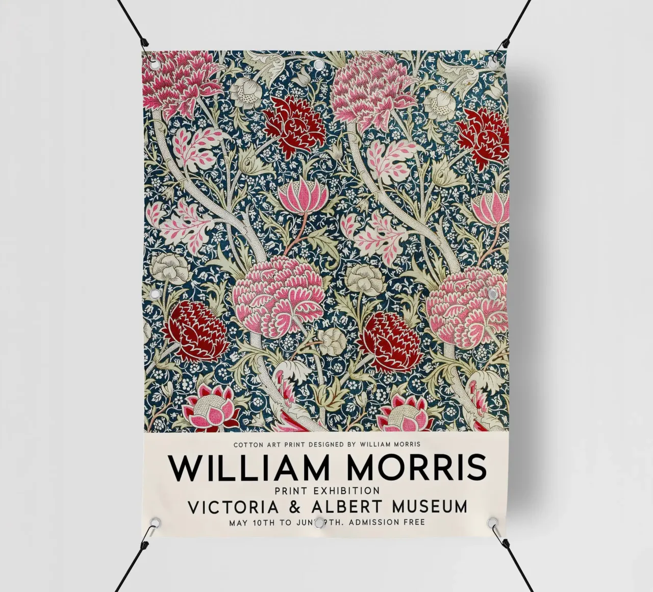 William Morris Cray Fiori Botanici telo in pvc da Jam Poster