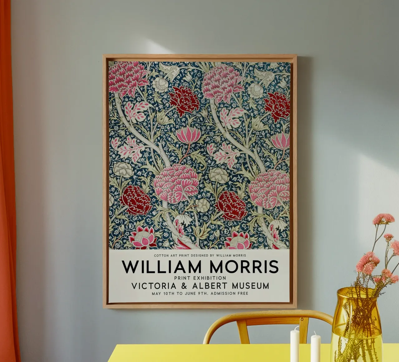 William Morris Cray Fiori Botanici tela con Cornice a cassetta da Jam Poster