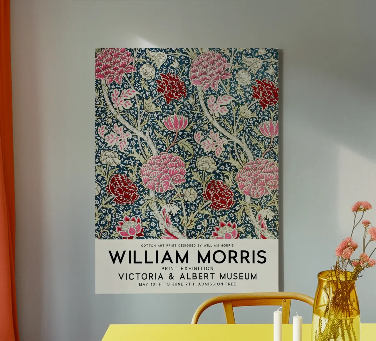 William Morris Cray Fiori Botanici tela con Cornice a cassetta da Jam Poster
