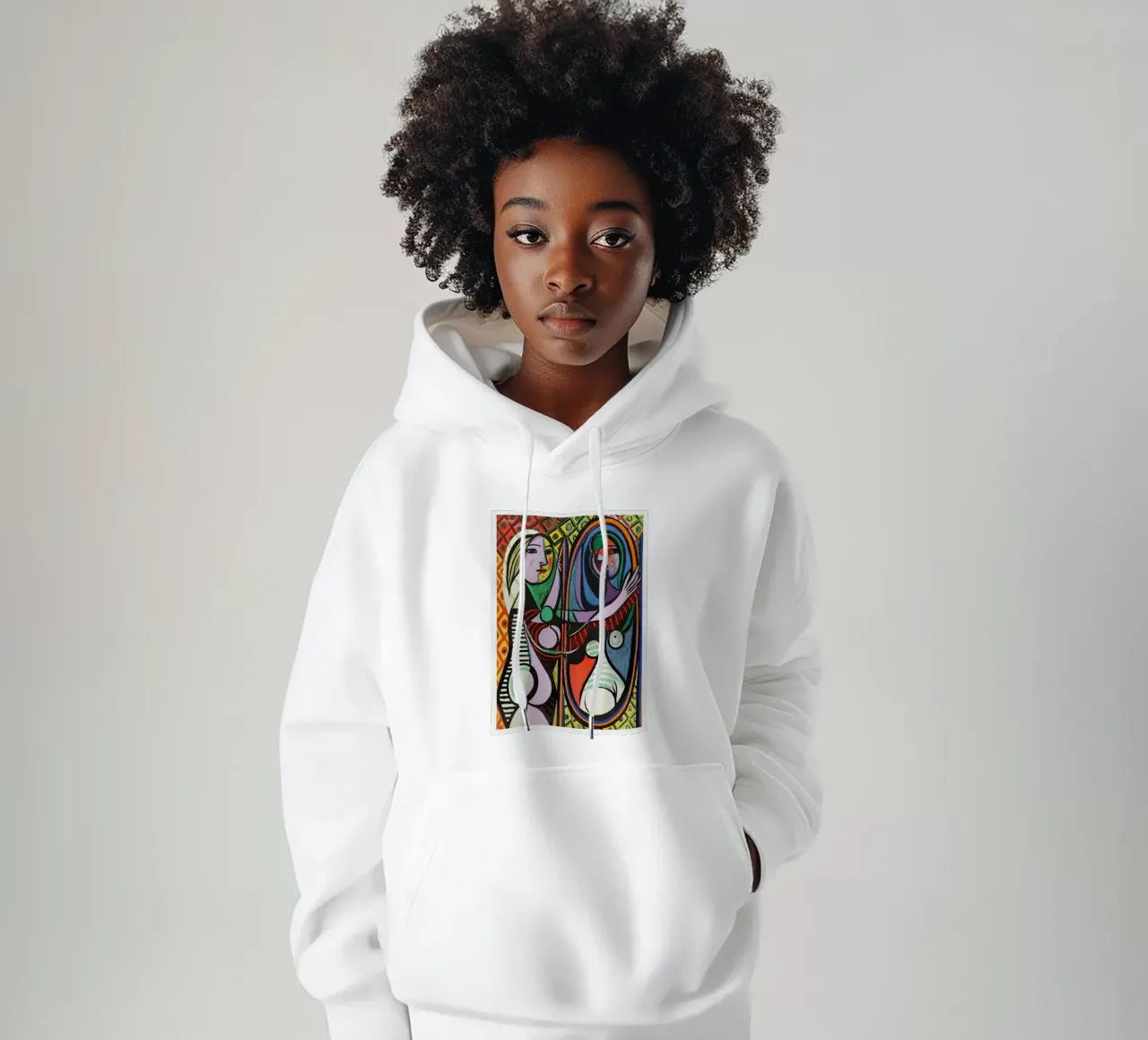 Pablo Picasso - Ragazza davanti allo specchio felpa con cappuccio da galang shop