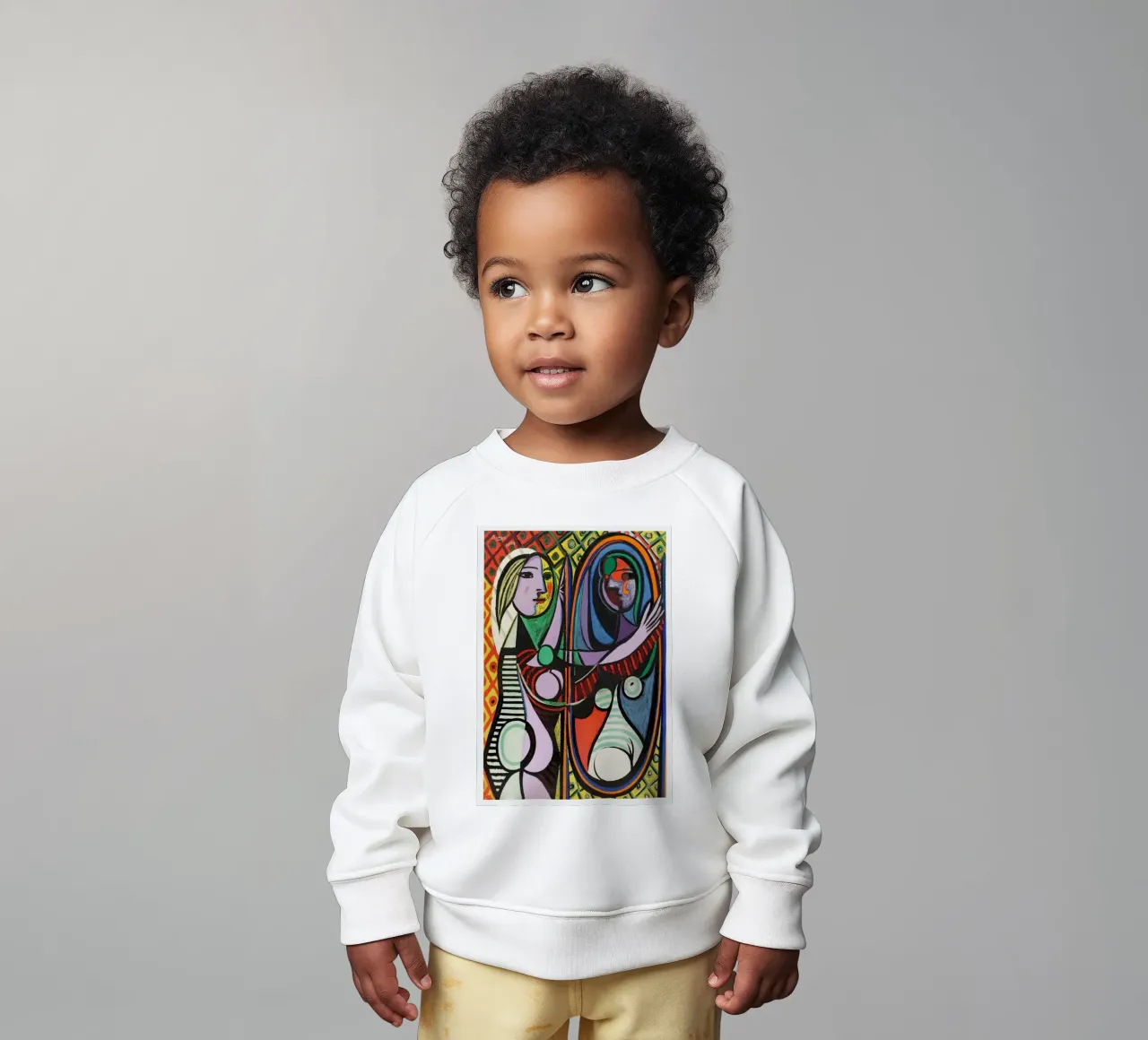 Pablo Picasso - Ragazza davanti allo specchio felpa neonato da galang shop