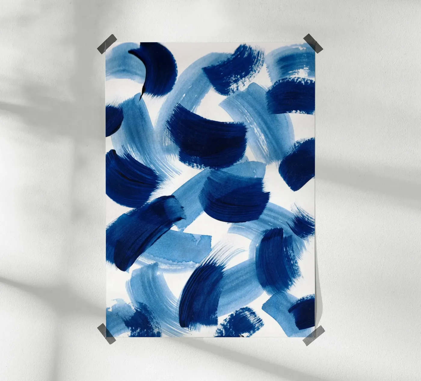 Abstract BLUE Pattern 3 poster van manu schimmelmann