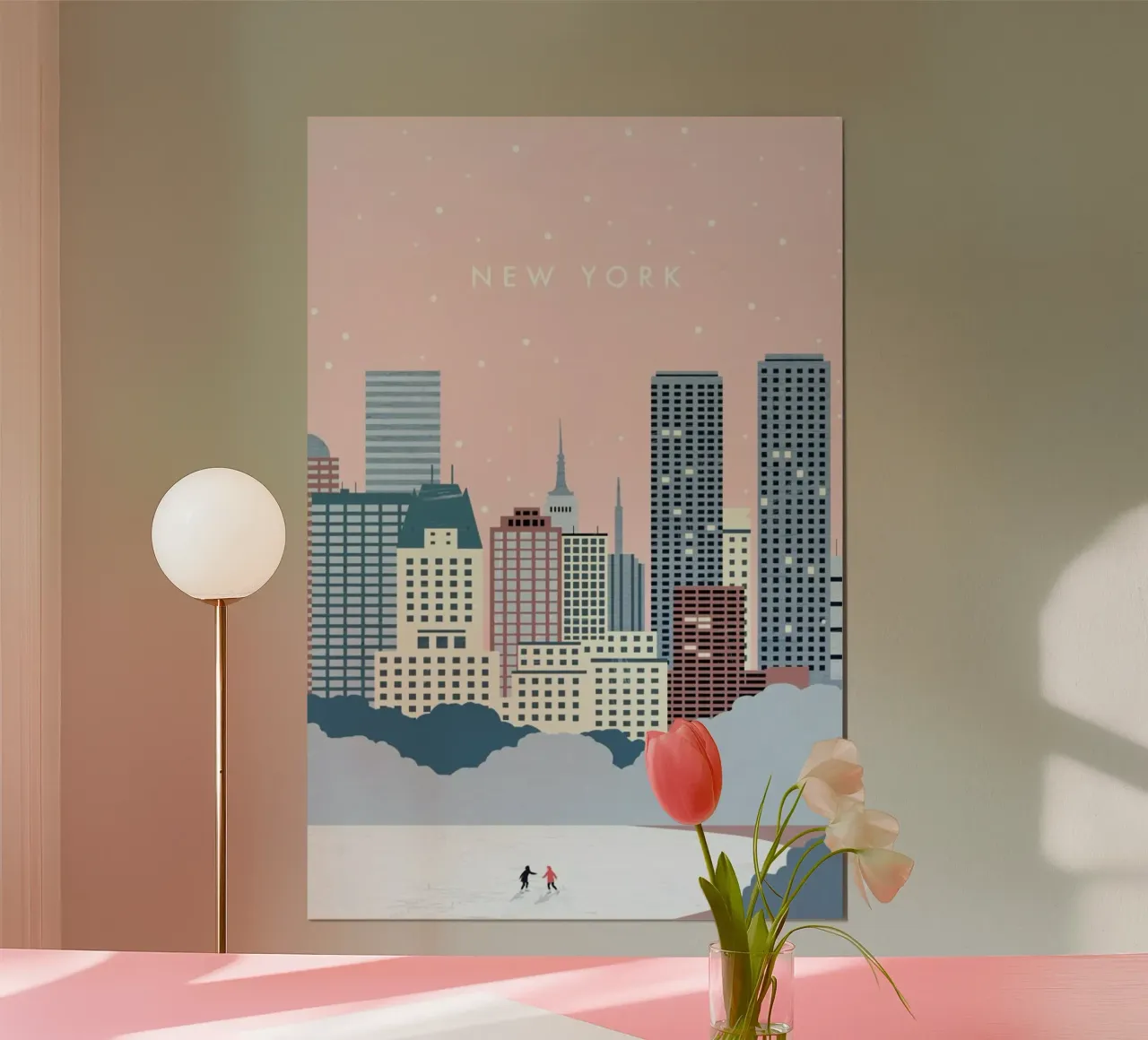 New York Winter poster con telaio in plastica da Katinka Reinke