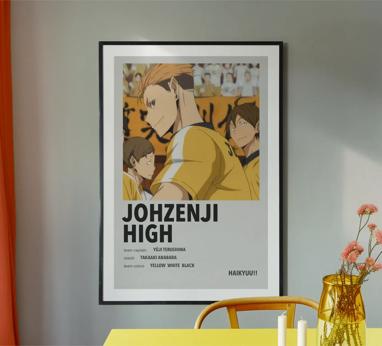 squadre johzenji high poster con telaio in plastica da Green