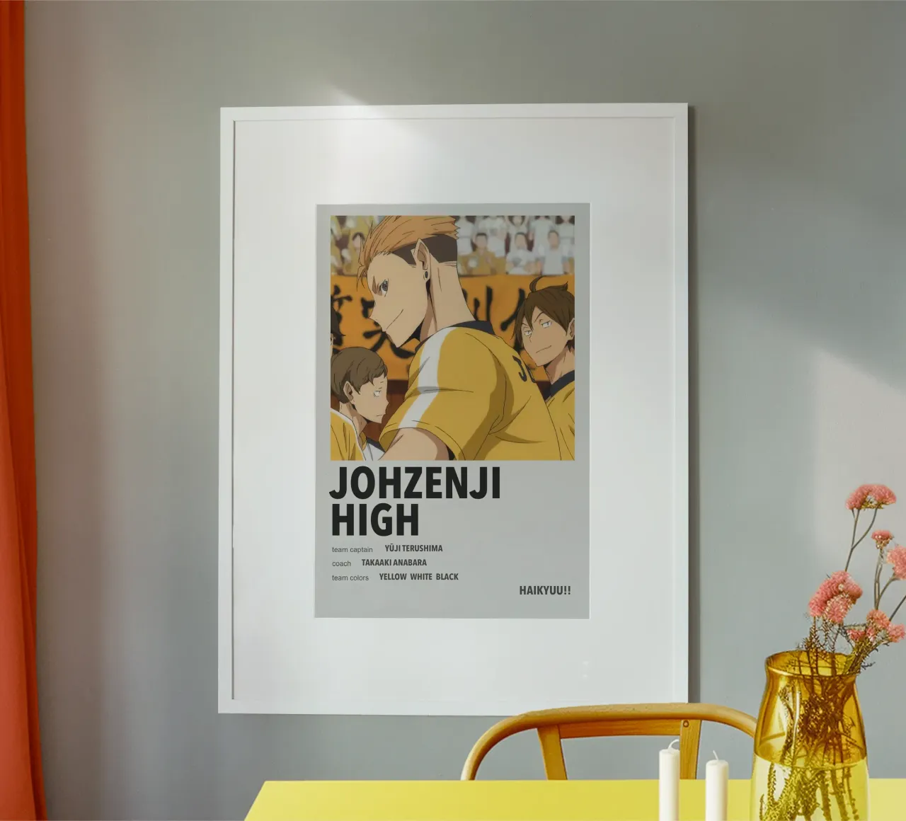squadre johzenji high poster con telaio in plastica da Green