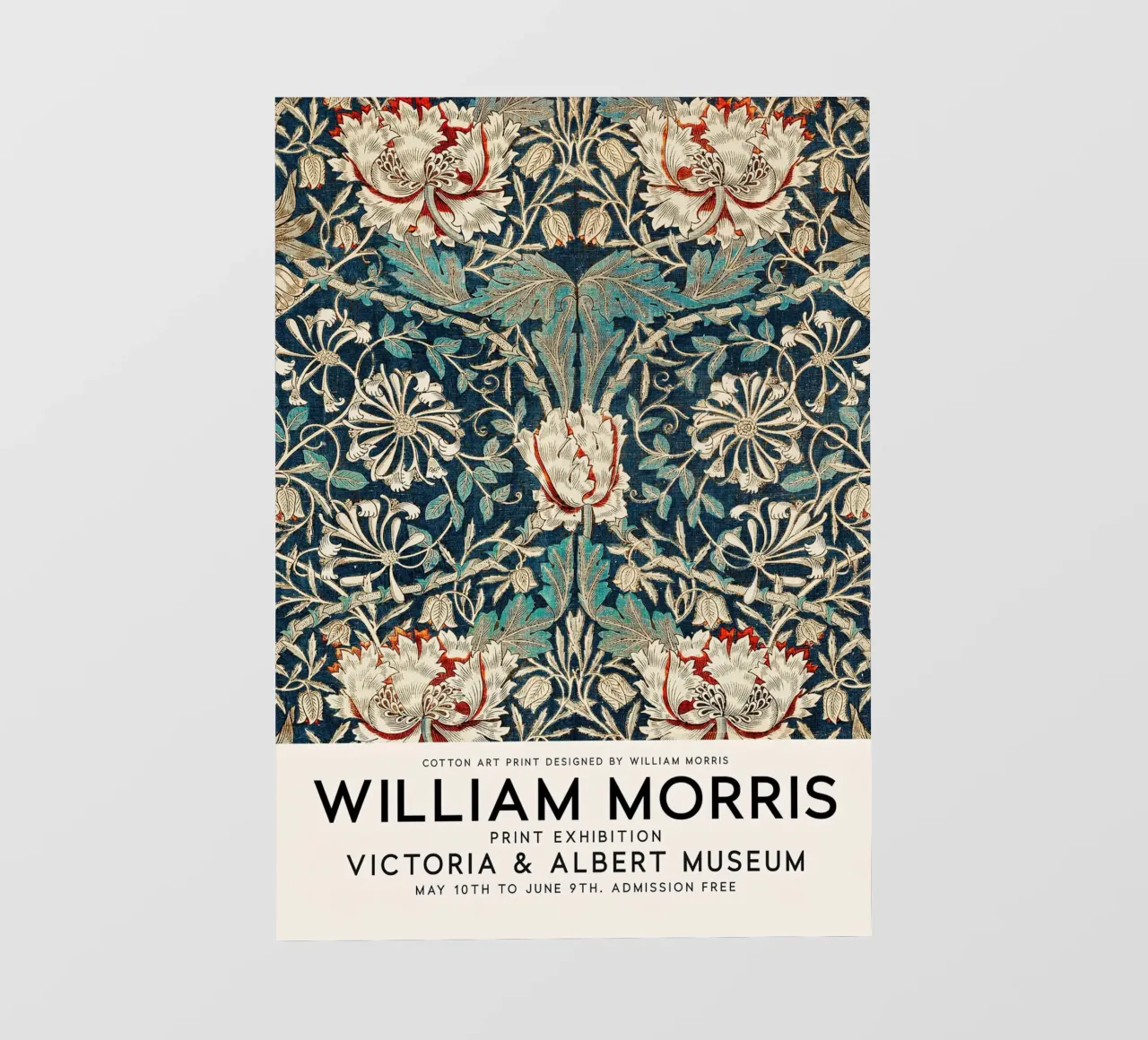 William Morris Caprifoglio botanico pellicola backlit da Jam Poster