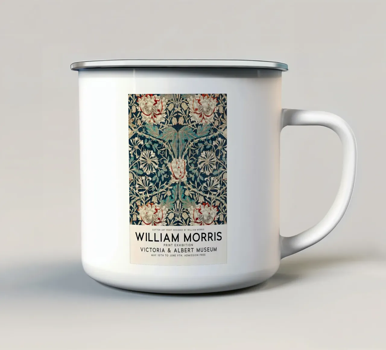 William Morris Caprifoglio botanico tazza in smalto da Jam Poster